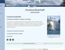 Tablet Screenshot of consciousdynamics.com